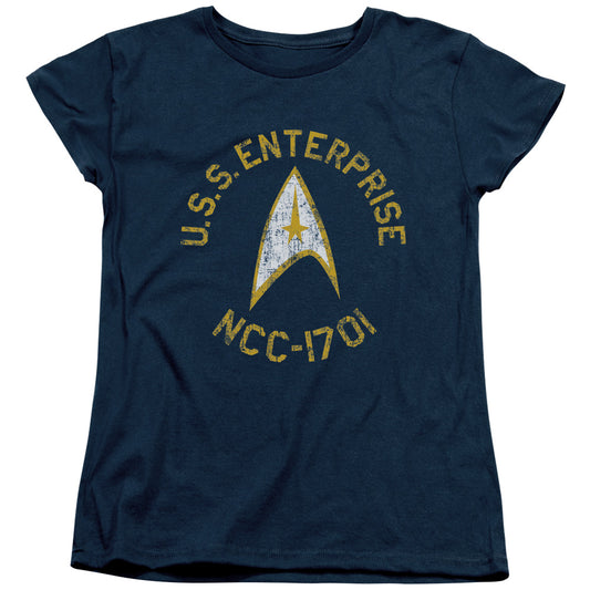 Star Trek - Collegiate - Short Sleeve Womens Tee - Navy T-shirt