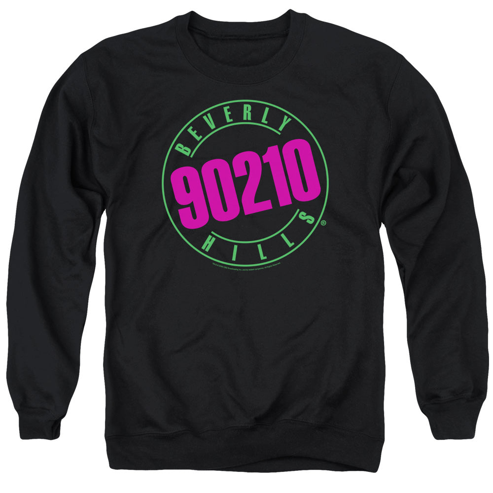 90210 - Neon - Adult Crewneck Sweatshirt - Black
