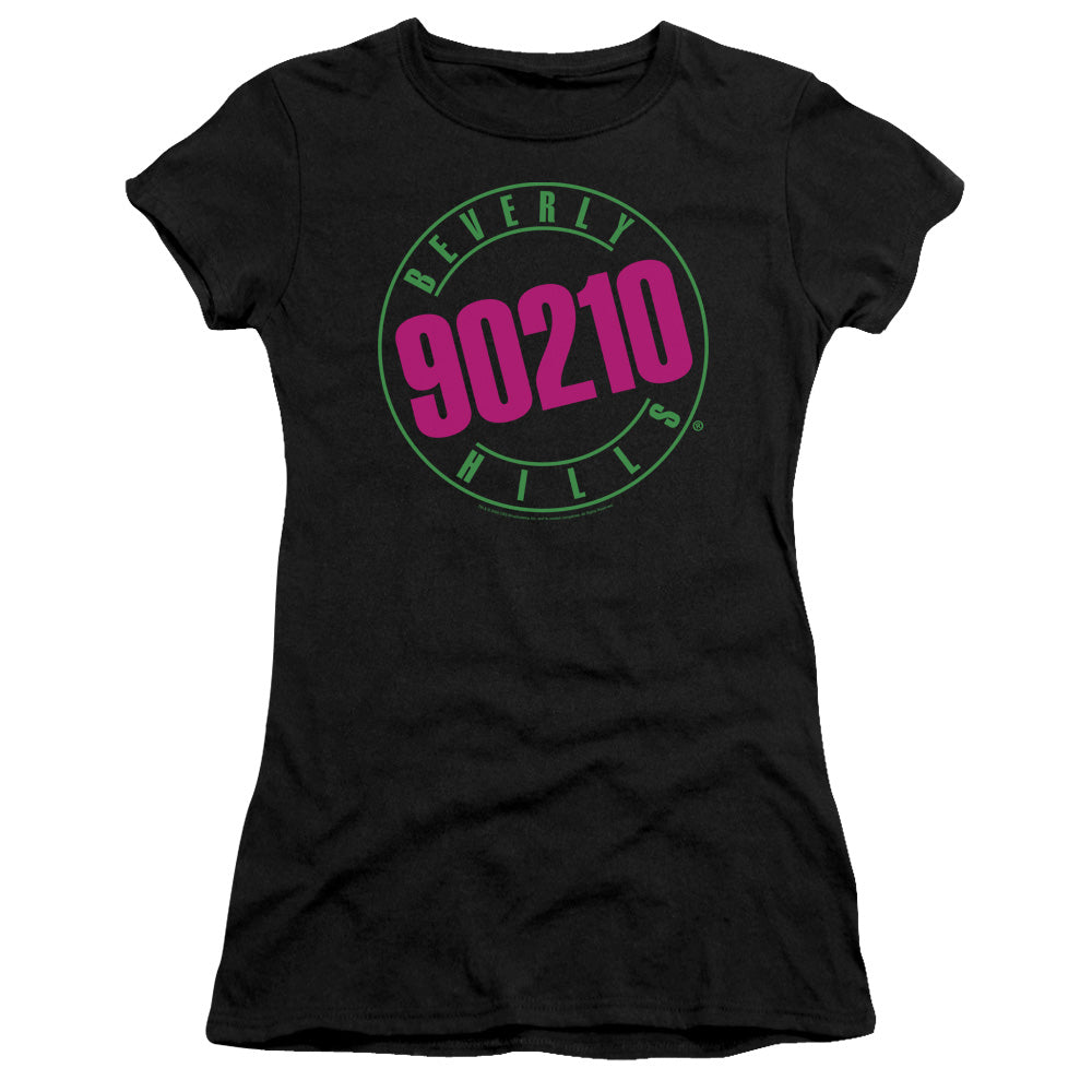 90210 - Neon - Short Sleeve Junior Sheer - Black T-shirt