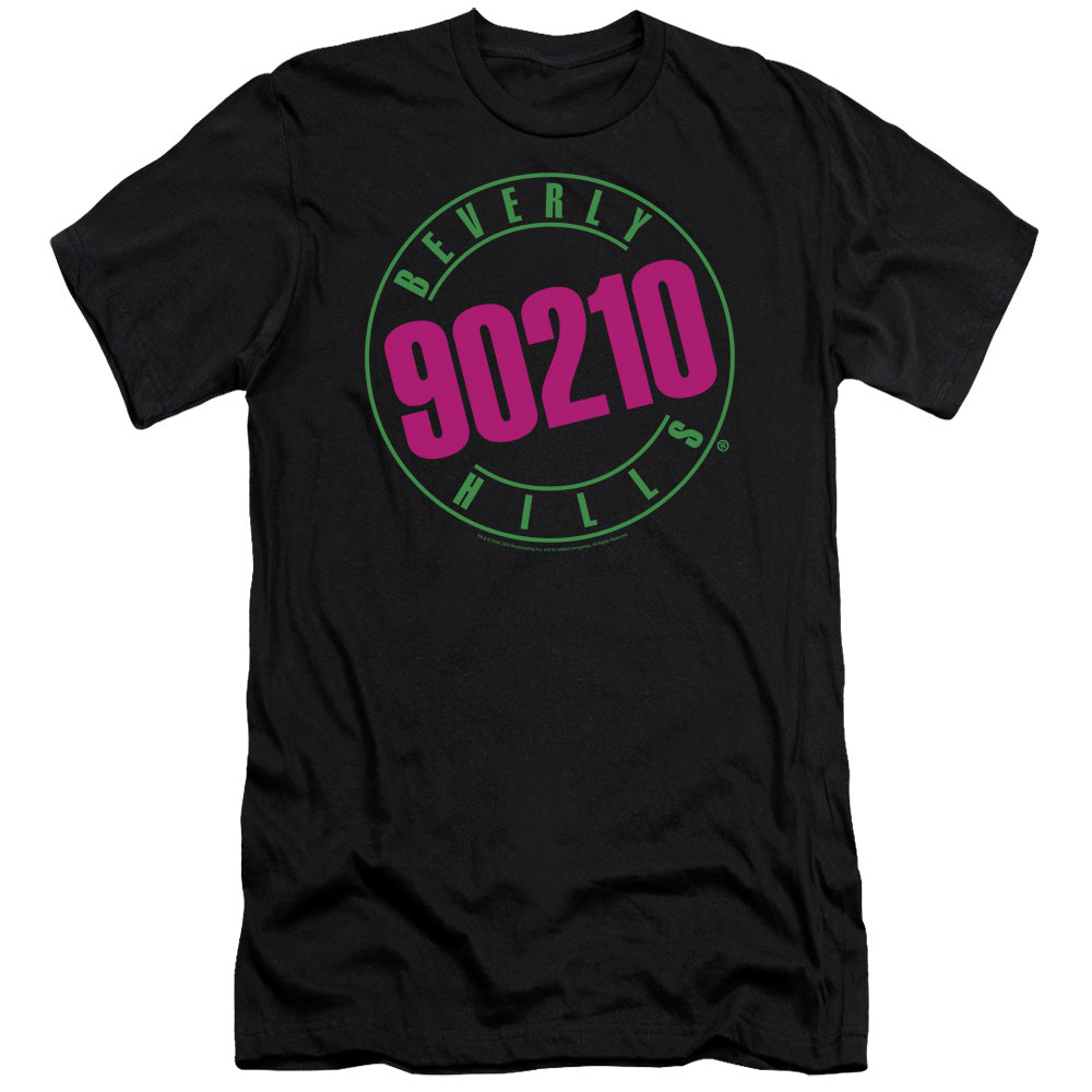 90210 - Neon - Short Sleeve Adult 30/1 - Black T-shirt
