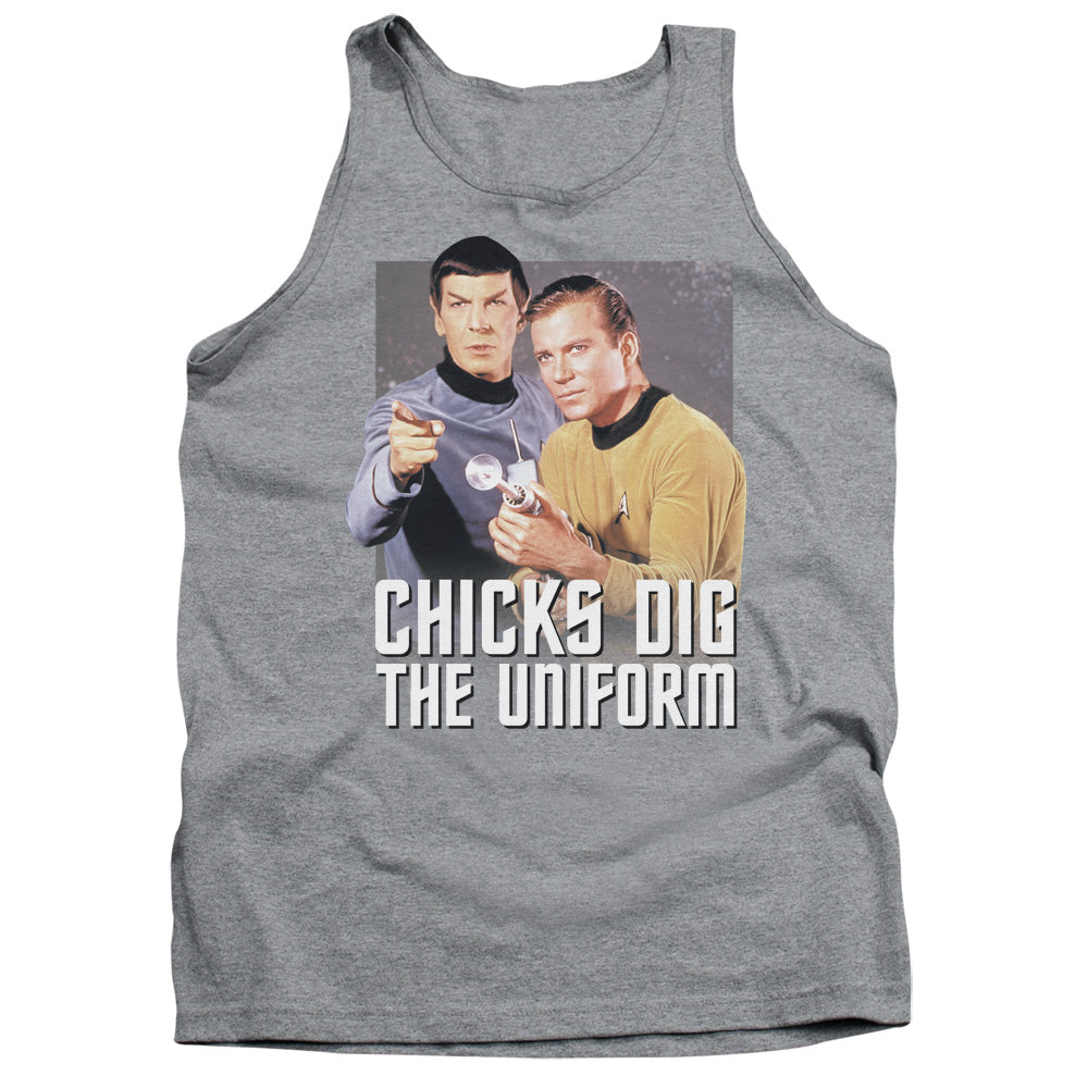 Star Trek - Chicks Dig - Adult Tank - Athletic Heather