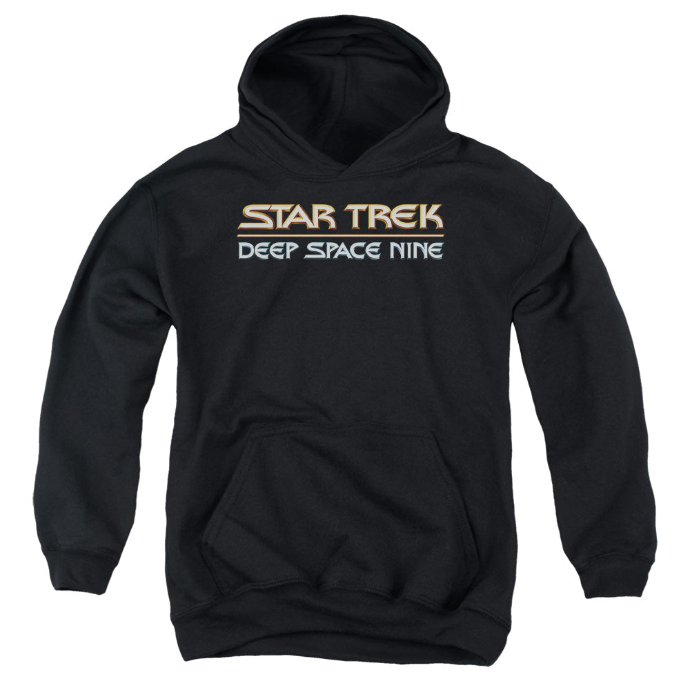 Star Trek Deep Space Nine Logo-youth Pull-over Hoodie - Black