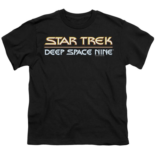 Star Trek - Deep Space Nine Logo - Short Sleeve Youth 18/1 - Black T-shirt
