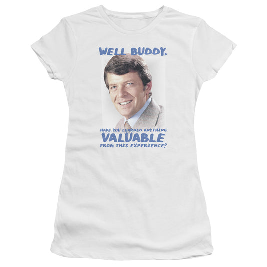 Brady Bunch - Buddy - Short Sleeve Junior Sheer - White T-shirt