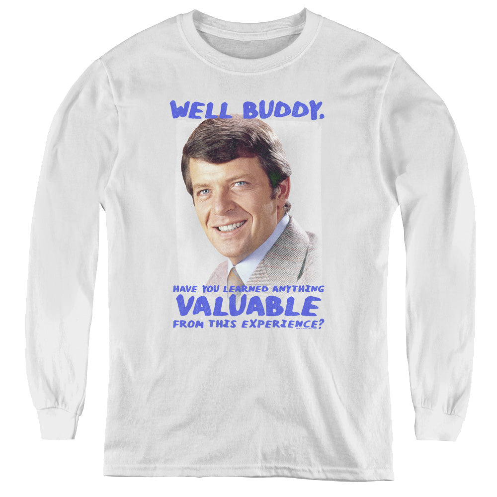 Brady Bunch - Buddy - Youth Long Sleeve Tee - White