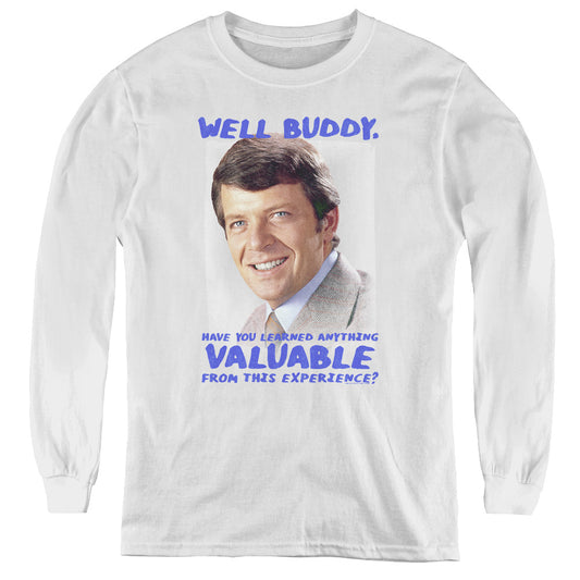 Brady Bunch - Buddy - Youth Long Sleeve Tee - White
