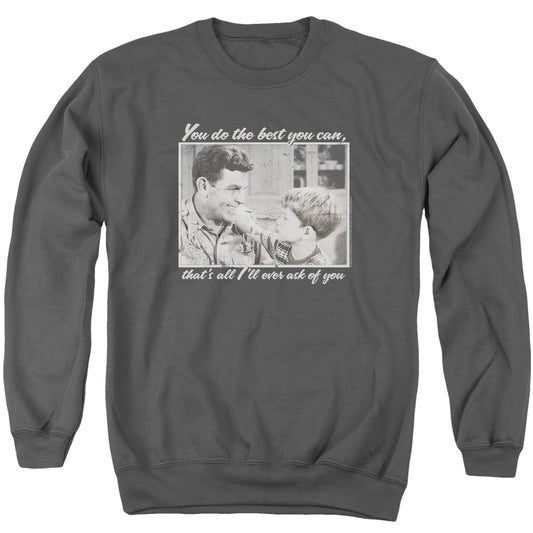 Andy Griffith - Wise Words - Adult Crewneck Sweatshirt - Charcoal