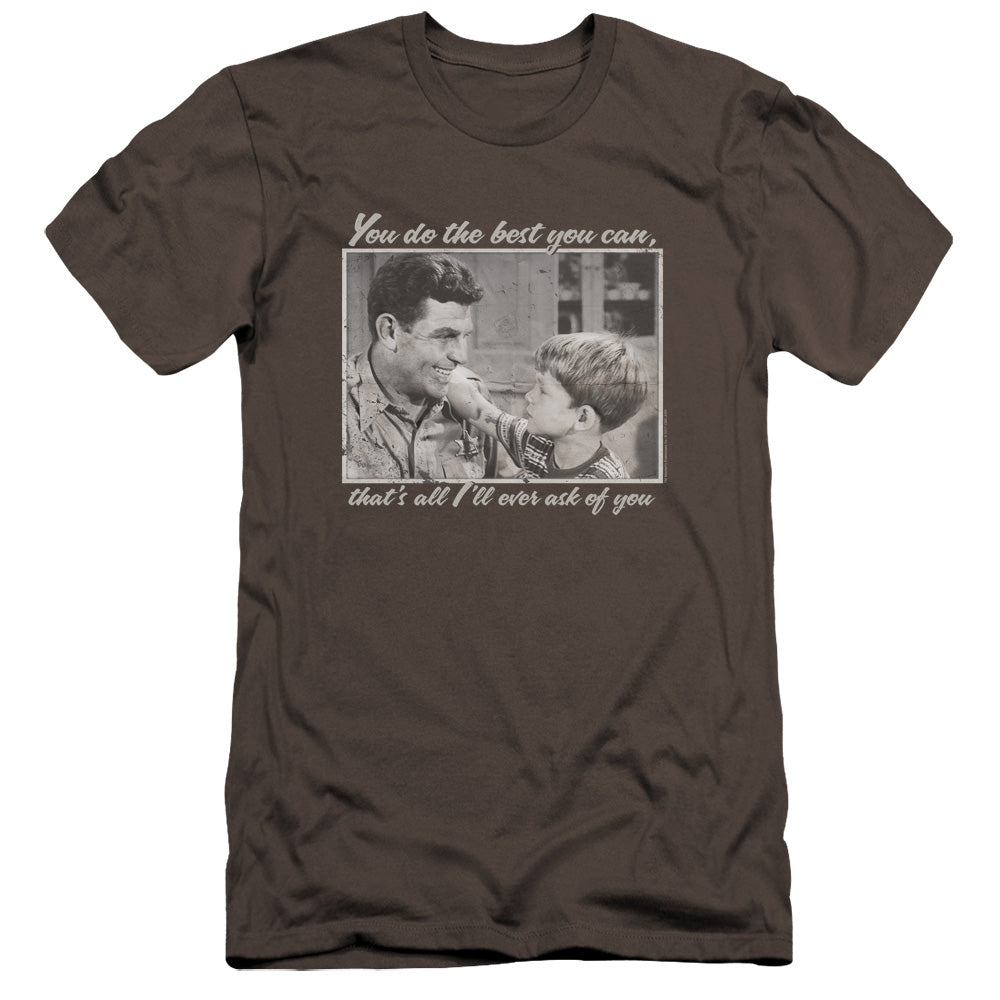 Andy Griffith - Wise Words-premuim Canvas Adult Slim Fit 30/1 - Charcoal