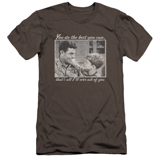 Andy Griffith - Wise Words-premuim Canvas Adult Slim Fit 30/1 - Charcoal