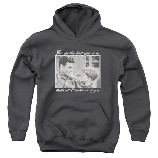 Andy Griffith Wise Words-youth Pull-over Hoodie - Charcoal