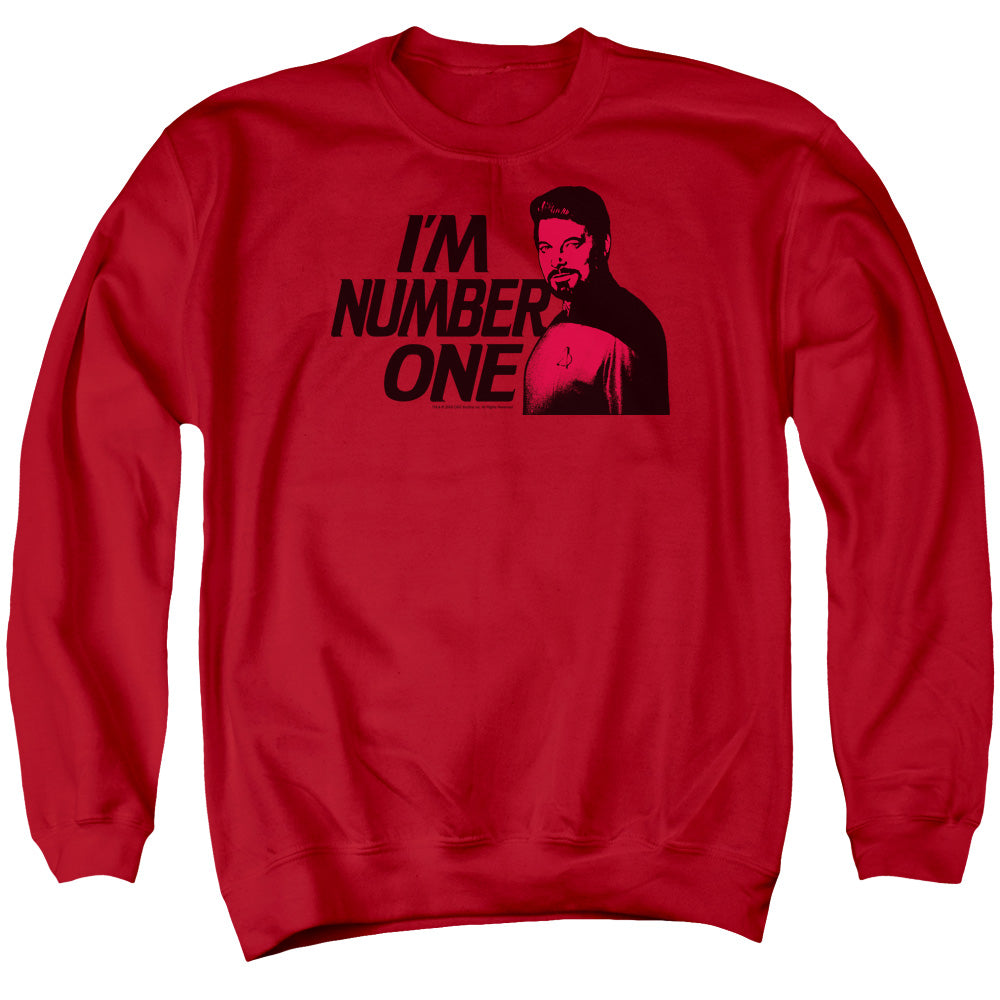 Star Trek - Im Number One - Adult Crewneck Sweatshirt - Red