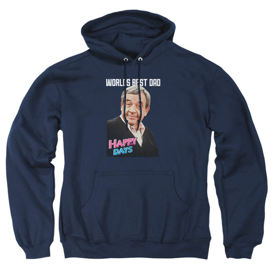 Happy Days - Best Dad - Adult Pull-over Hoodie - Navy