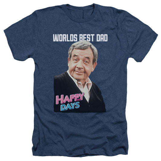 Happy Days - Best Dad - Adult Heather - Navy
