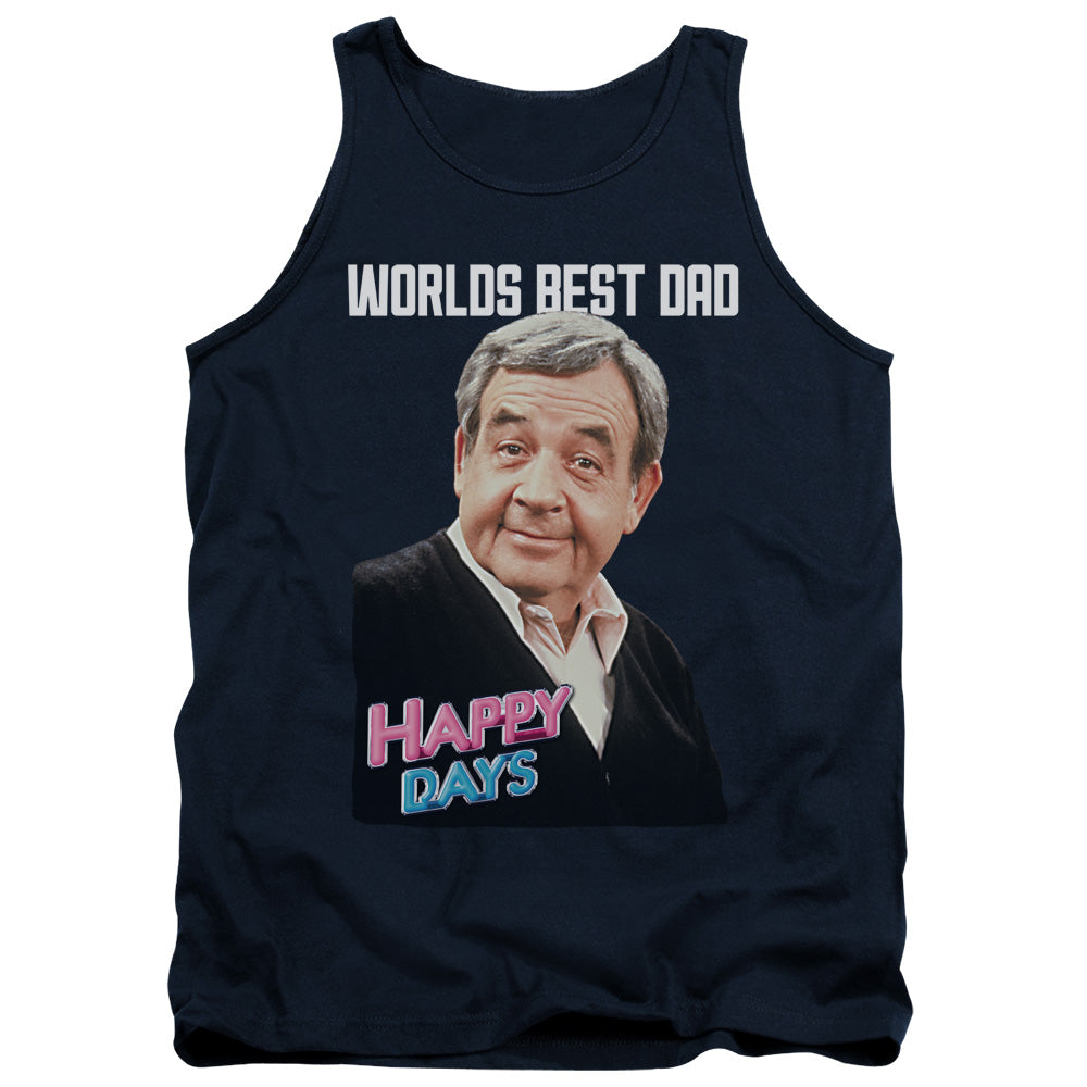 Happy Days - Best Dad - Adult Tank - Navy