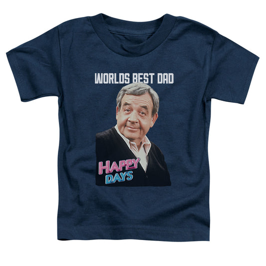 Happy Days - Best Dad - Short Sleeve Toddler Tee - Navy T-shirt