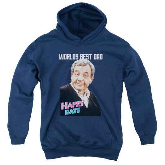 Happy Days - Best Dad - Youth Pull-over Hoodie - Navy