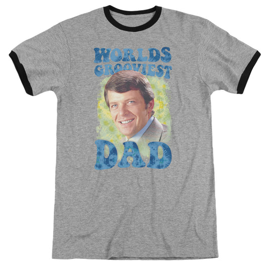 Brady Bunch - Worlds Grooviest - Adult Ringer - Heather/black