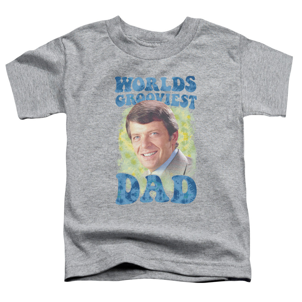 Brady Bunch - Worlds Grooviest - Short Sleeve Toddler Tee - Athletic Heather T-shirt