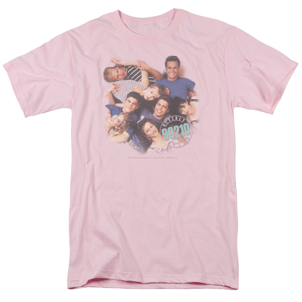 90210 - Gang In Logo - Short Sleeve Adult 18/1 - Pink T-shirt
