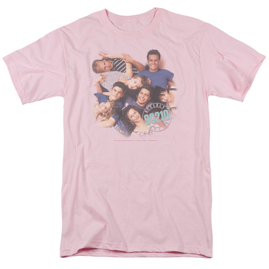 90210 - Gang In Logo - Short Sleeve Adult 18/1 - Pink T-shirt