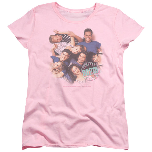 90210 GANG IN LOGO - S/S WOMENS TEE - PINK T-Shirt