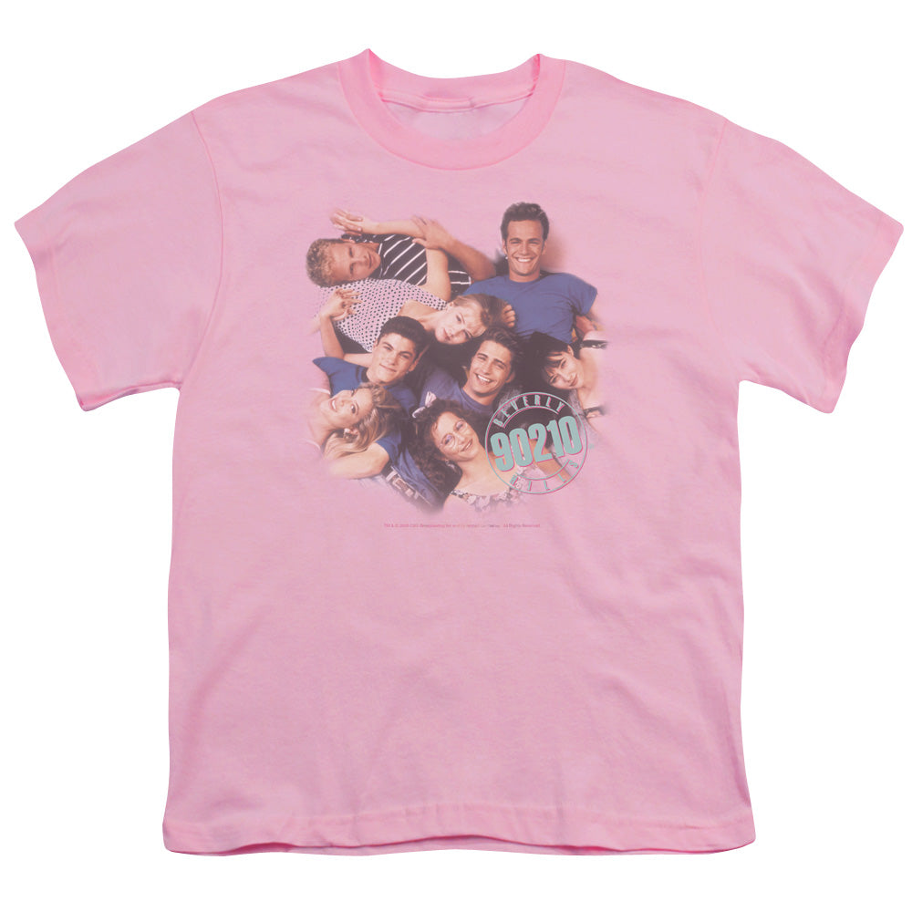 90210 - Gang In Logo - Short Sleeve Youth 18/1 - Pink T-shirt
