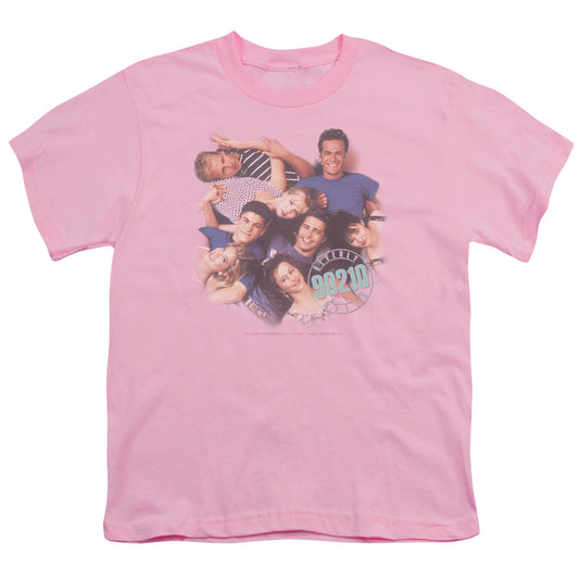 90210 - Gang In Logo - Short Sleeve Youth 18/1 - Pink T-shirt