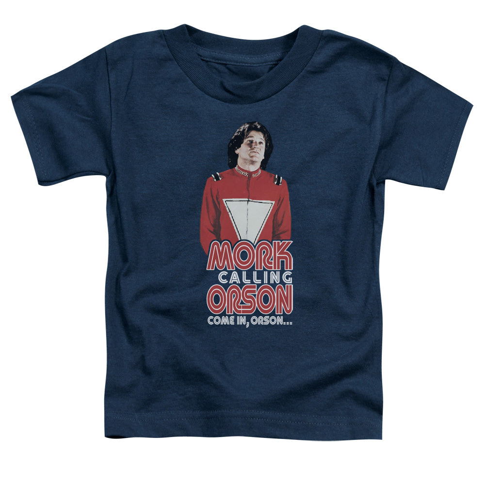 Mork & Mindy - Come In Orson - Short Sleeve Toddler Tee - Navy T-shirt