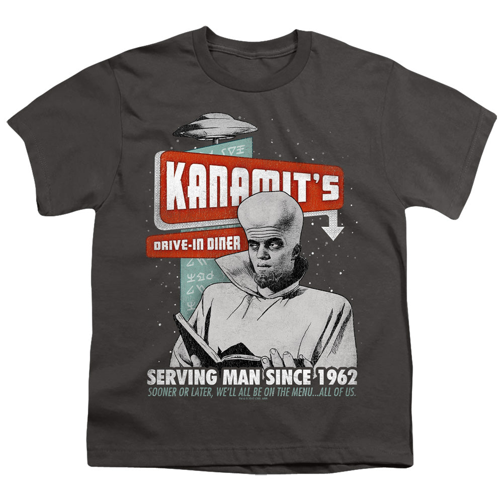 Twilight Zone - Kanamits Diner - Short Sleeve Youth 18/1 - Charcoal T-shirt