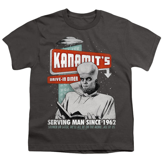 Twilight Zone - Kanamits Diner - Short Sleeve Youth 18/1 - Charcoal T-shirt