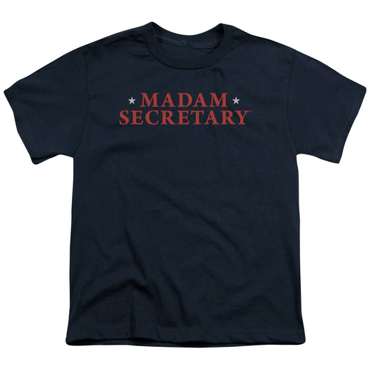 Madam Secretary - Logo - Short Sleeve Youth 18/1 - Navy T-shirt
