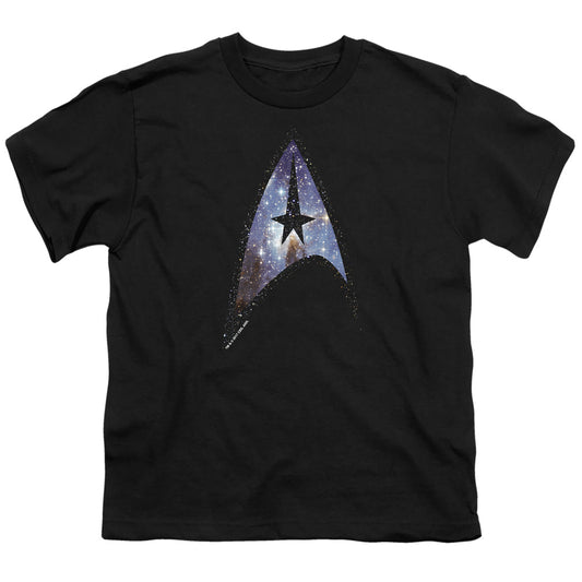 Star Trek - Galactic Shield - Short Sleeve Youth 18/1 - Black T-shirt