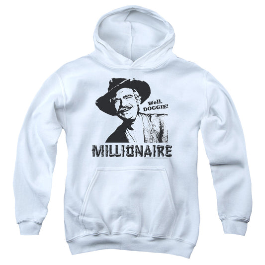Beverly Hillbillies - Millionaire - Youth Pull-over Hoodie - White