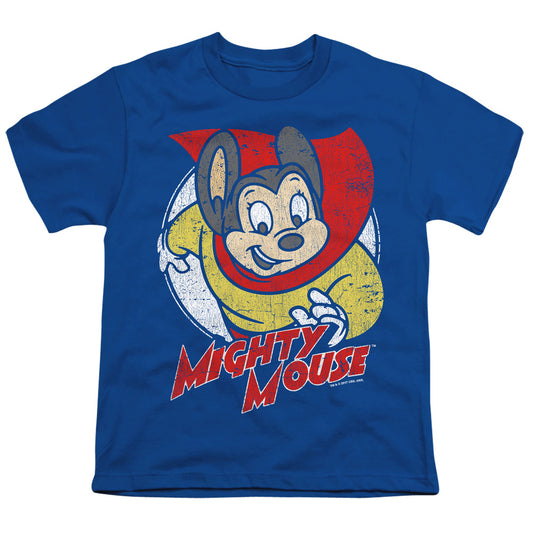 Mighty Mouse - Mighty Circle - Short Sleeve Youth 18/1 - Royal Blue T-shirt