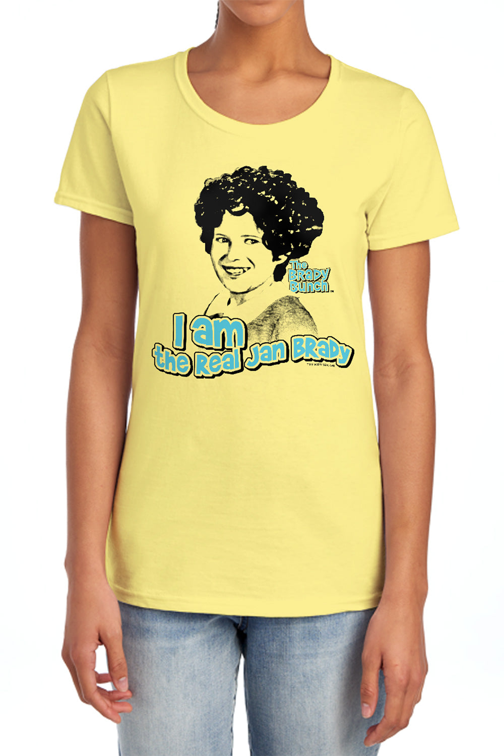 Brady Bunch - The Real Jan Brady - Short Sleeve Womens Tee - Banana T-shirt