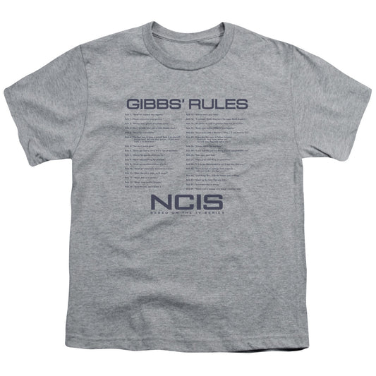 Ncis - Gibbs Rules - Short Sleeve Youth 18/1 - Athletic Heather T-shirt