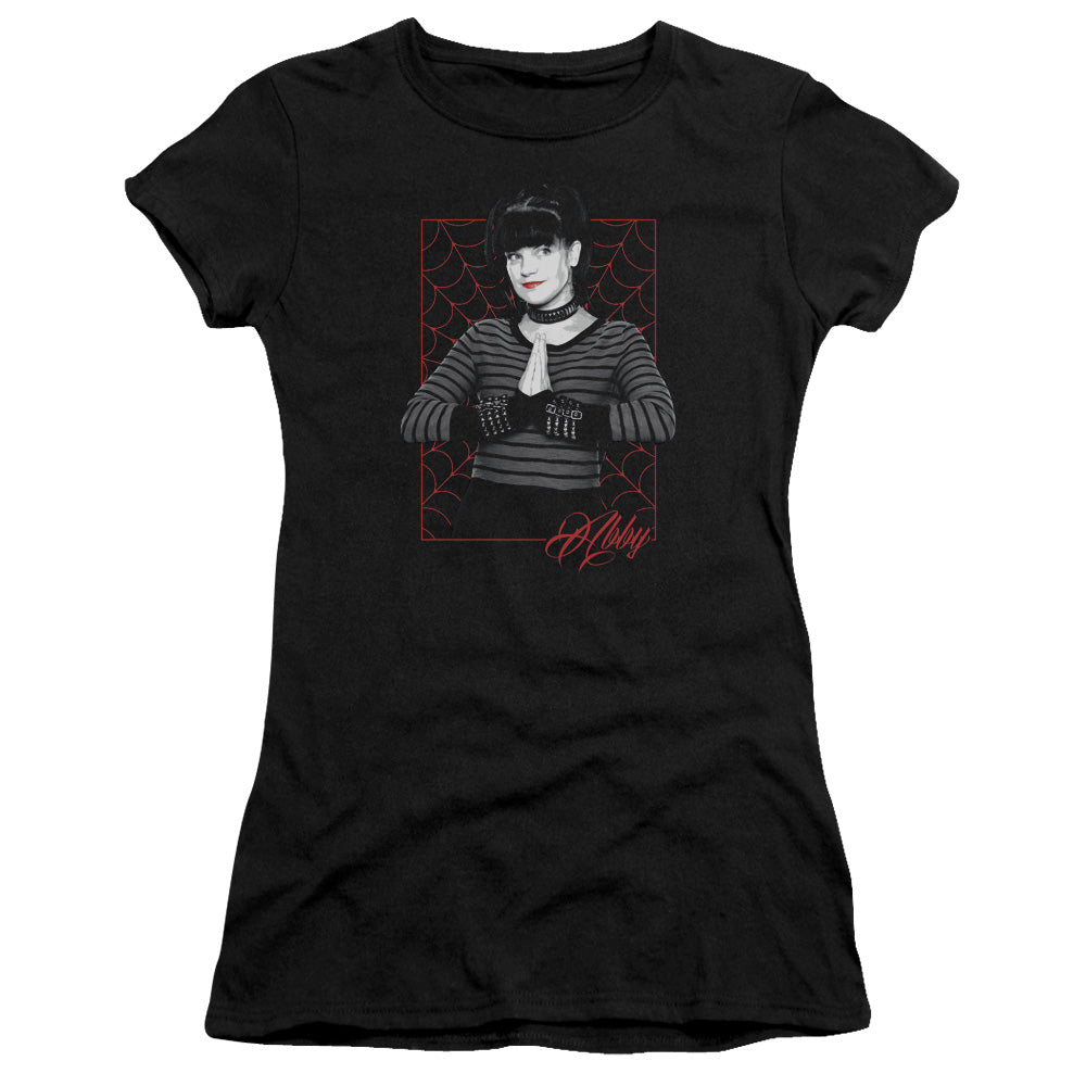 Ncis - Abby Webs - Short Sleeve Junior Sheer - Black T-shirt