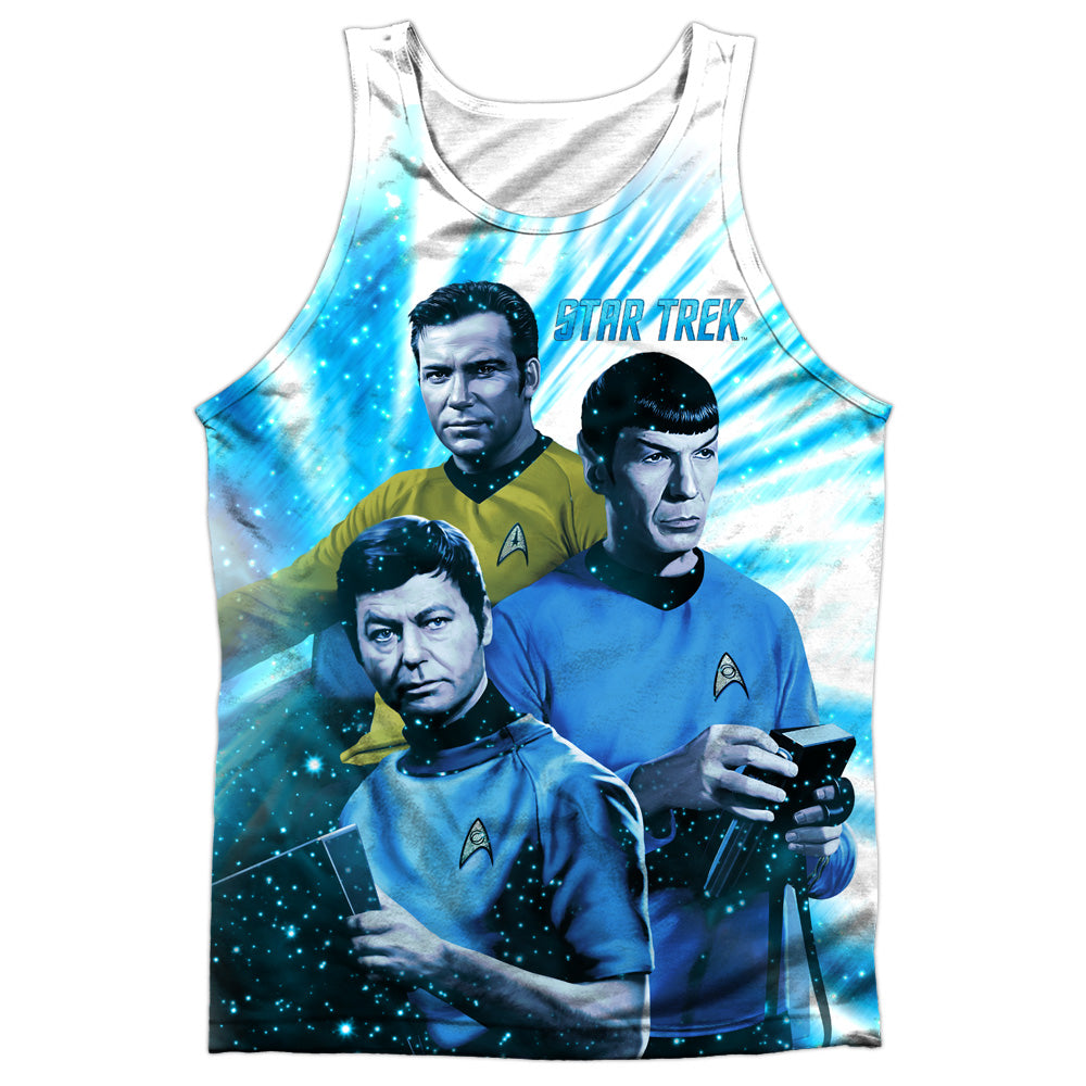 Star Trek - Space Shadows - Adult 100% Poly Tank Top - White