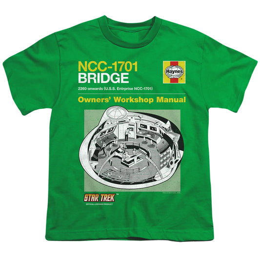 Star Trek - Bride Manual - Short Sleeve Youth 18/1 - Kelly Green T-shirt