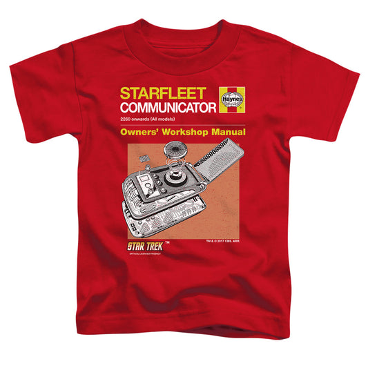 Star Trek - Comm Manual - Short Sleeve Toddler Tee - Red T-shirt