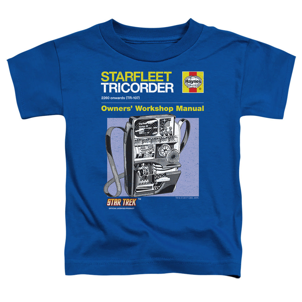 Star Trek - Tricorder Manual - Short Sleeve Toddler Tee - Royal Blue T-shirt