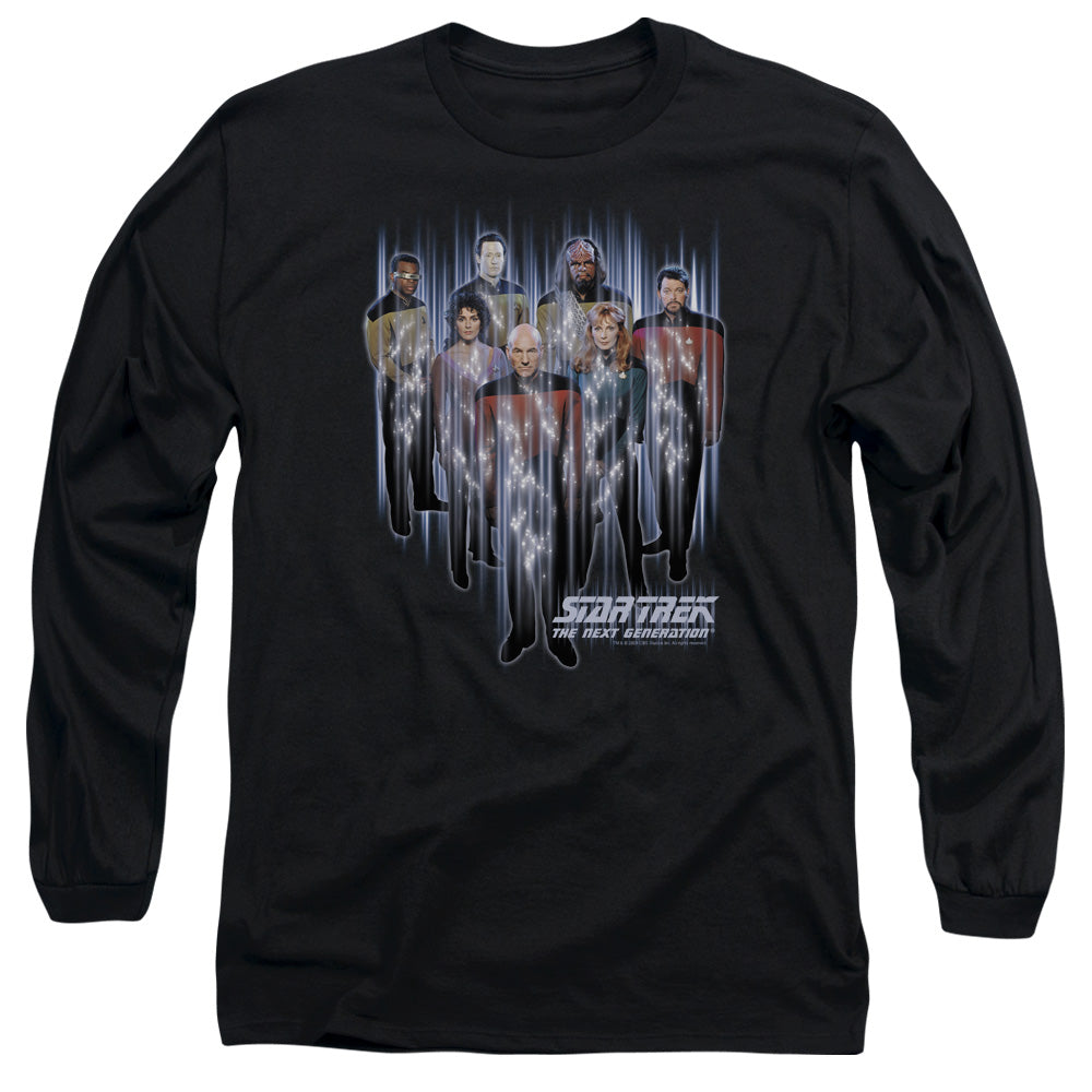 Star Trek - Beam Us Up - Long Sleeve Adult 18/1 - Black T-shirt