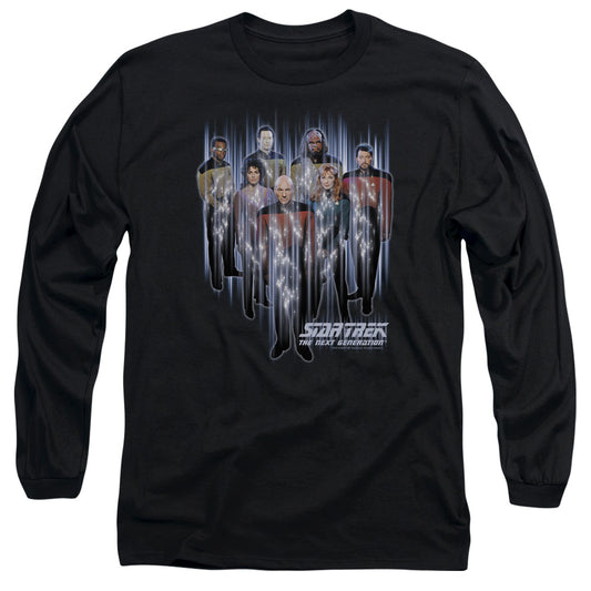 Star Trek - Beam Us Up - Long Sleeve Adult 18/1 - Black T-shirt