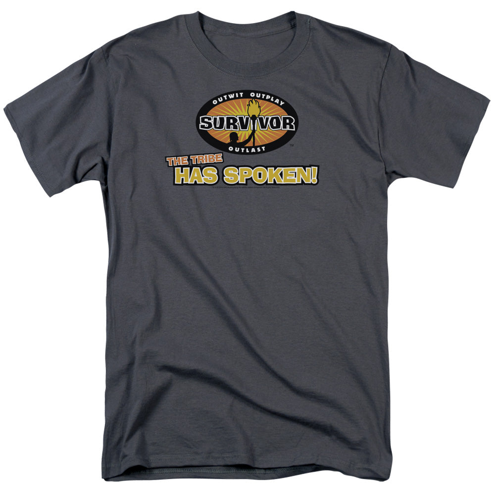 Survivor - Tribe Has Spoken - Short Sleeve Adult 18/1 - Charcoal T-shirt