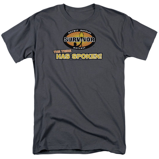 Survivor - Tribe Has Spoken - Short Sleeve Adult 18/1 - Charcoal T-shirt