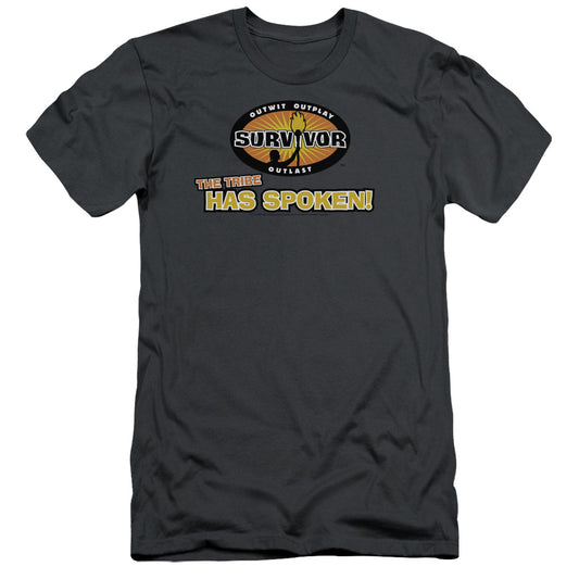 Survivor - Tribe Has Spoken - Short Sleeve Adult 30/1 - Charcoal T-shirt