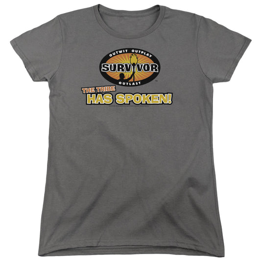 Survivor - Tribe Has Spoken - Short Sleeve Womens Tee - Charcoal T-shirt