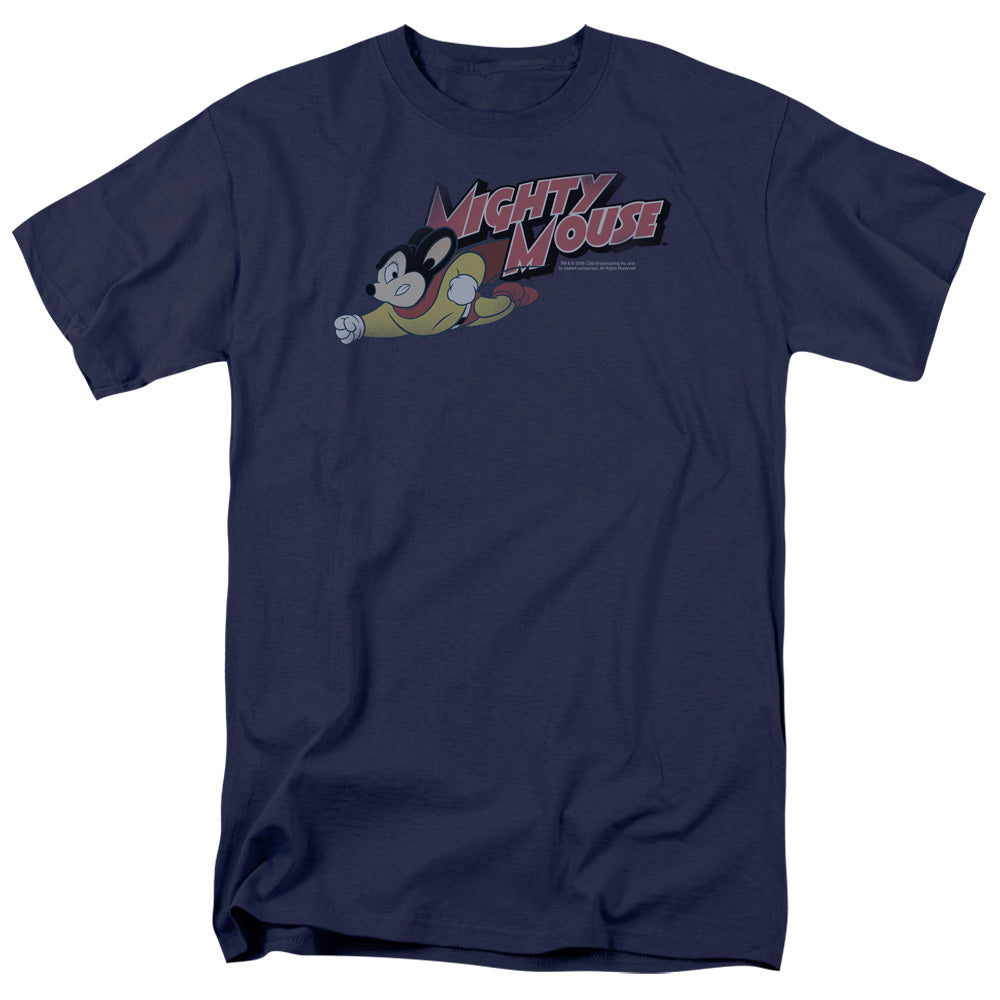 Mighty Mouse - Mighty Retro - Short Sleeve Adult 18/1 - Navy T-shirt