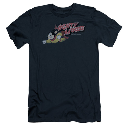 Mighty Mouse - Mighty Retro - Short Sleeve Adult 30/1 - Navy T-shirt