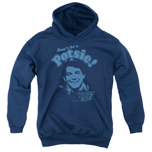 Happy Days - Dont Be A Potsy - Youth Pull-over Hoodie - Navy
